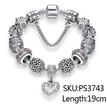 ELESHE Luxury Brand Women Bracelet 925 Unique Silver Crystal Charm Bracelet for Women DIY Beads Bracelets & Bangles Jewelry Gift