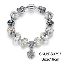 ELESHE Luxury Brand Women Bracelet 925 Unique Silver Crystal Charm Bracelet for Women DIY Beads Bracelets & Bangles Jewelry Gift