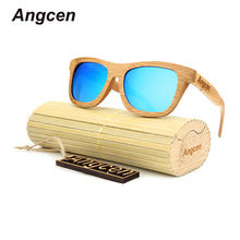 Angcen 2017 New fashion Products Men Women Glass Bamboo Sunglasses au Retro Vintage Wood Lens Wooden Frame Handmade ZA03