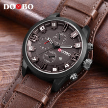 DOOBO Men's Casual Sport Quartz Watch Mens Watches Top Brand Luxury Quartz-Watch Leather Military Watch Wrist Male Clock Drop