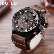 DOOBO Men's Casual Sport Quartz Watch Mens Watches Top Brand Luxury Quartz-Watch Leather Military Watch Wrist Male Clock Drop