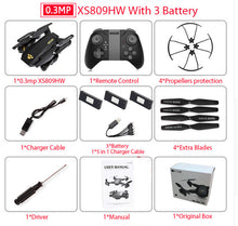 RC Dron Visuo XS809W XS809HW Mini Foldable Selfie Drone with Wifi FPV 0.3MP or 2MP Camera Altitude Hold Quadcopter Vs JJRC H37
