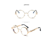 2018 New Retro Steampunk Round Sunglasses Women Vintage Small Oval Glasses For Men Popular Black Metal Spring Eyewear UV400