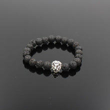 NADEEM Fashion Masculinas Natural Marble Stone Lion Head Bracelet Women Pulseras Hombre Bracciali Men's Elastic Bead Bracelet