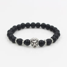 NADEEM Fashion Masculinas Natural Marble Stone Lion Head Bracelet Women Pulseras Hombre Bracciali Men's Elastic Bead Bracelet