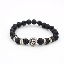 NADEEM Fashion Masculinas Natural Marble Stone Lion Head Bracelet Women Pulseras Hombre Bracciali Men's Elastic Bead Bracelet