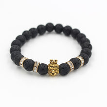 NADEEM Fashion Masculinas Natural Marble Stone Lion Head Bracelet Women Pulseras Hombre Bracciali Men's Elastic Bead Bracelet
