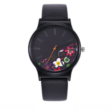 Black Flower Watch Women Watches Ladies 2017 Brand Luxury Famous Female Clock Quartz Watch Wrist Relogio Feminino Montre Femme