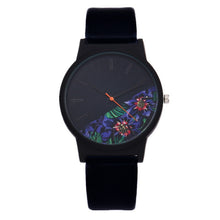 Black Flower Watch Women Watches Ladies 2017 Brand Luxury Famous Female Clock Quartz Watch Wrist Relogio Feminino Montre Femme