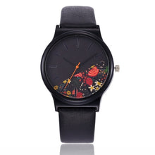 Black Flower Watch Women Watches Ladies 2017 Brand Luxury Famous Female Clock Quartz Watch Wrist Relogio Feminino Montre Femme