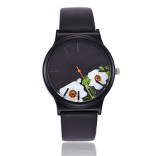 Black Flower Watch Women Watches Ladies 2017 Brand Luxury Famous Female Clock Quartz Watch Wrist Relogio Feminino Montre Femme