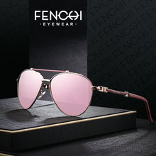 FENCHI Sunglasses Women Driving Pilot Aviator Classic Fashion Sunglasses High Quality Metal Brand Designer Glasses Oculos De Sol