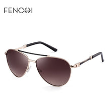 FENCHI Sunglasses Women Driving Pilot Aviator Classic Fashion Sunglasses High Quality Metal Brand Designer Glasses Oculos De Sol
